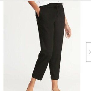 Old Navy Mid-Rise Linen-Blend Straight-Leg Cropped Pants XL